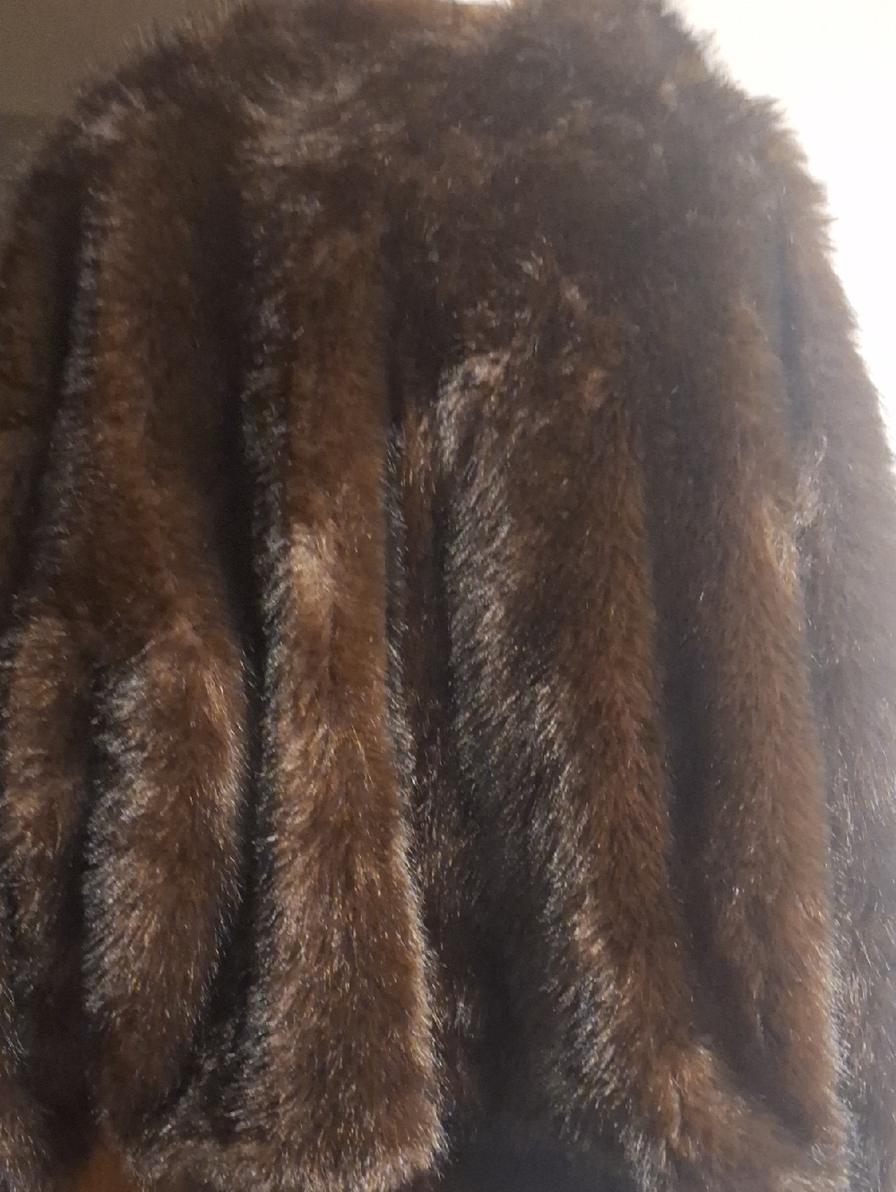 Luxurious Brown Faux Fur Coat